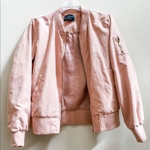 Blush bomber jacket